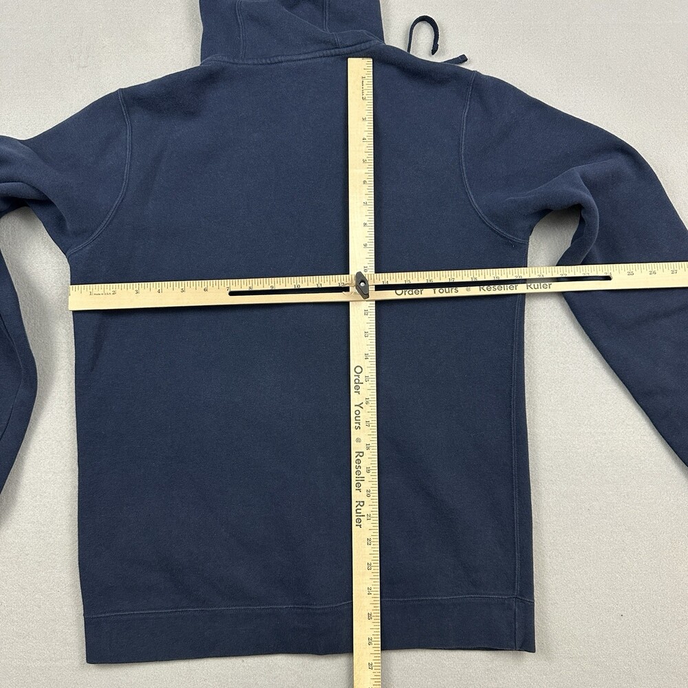 Nike Hoodie Men Medium Blue Solid Full Zip Training Sweatshir Swoosh Pockets M - Picture 7 of 10